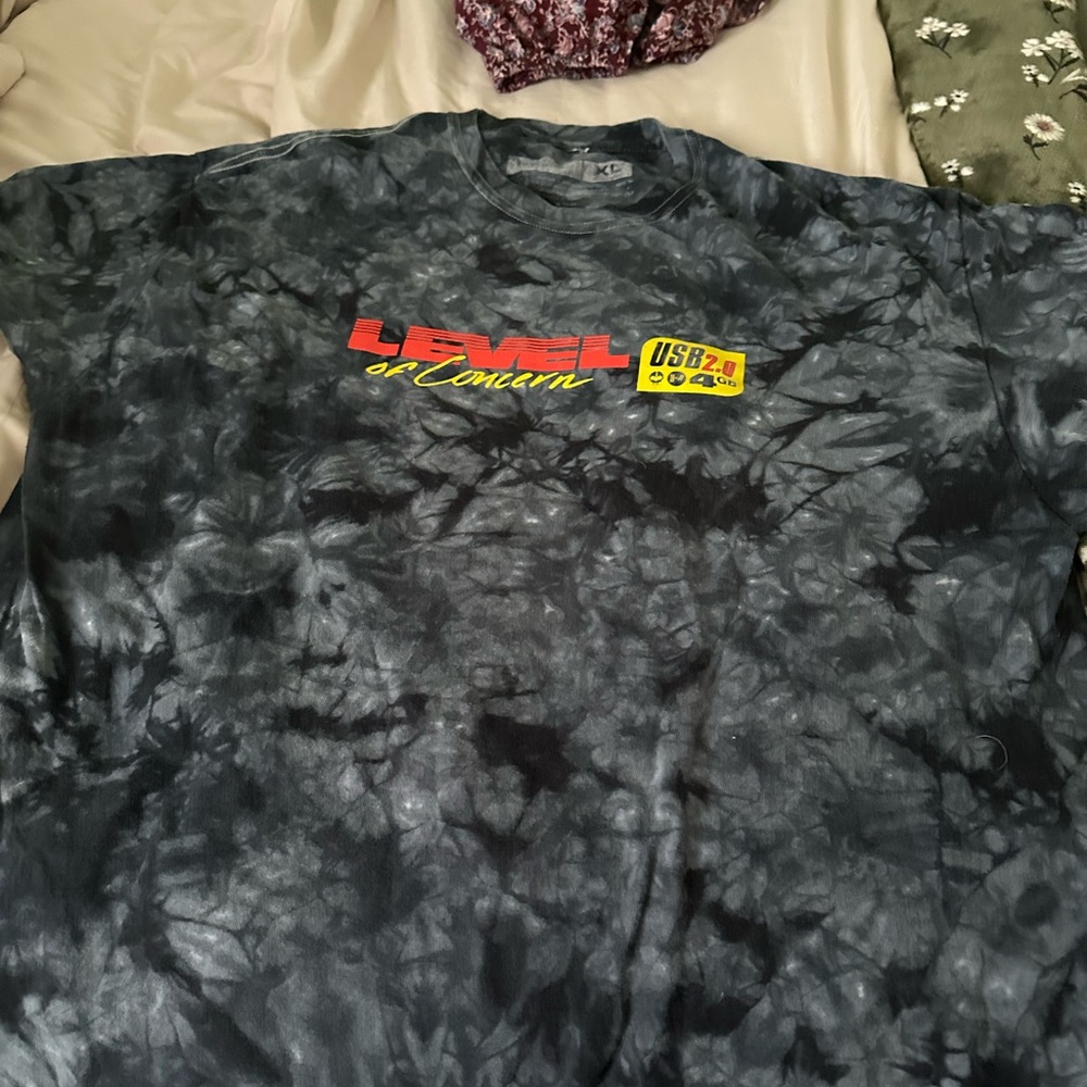 Black & Gray Tie-Dye Graphic Tee 21 Pilots original
